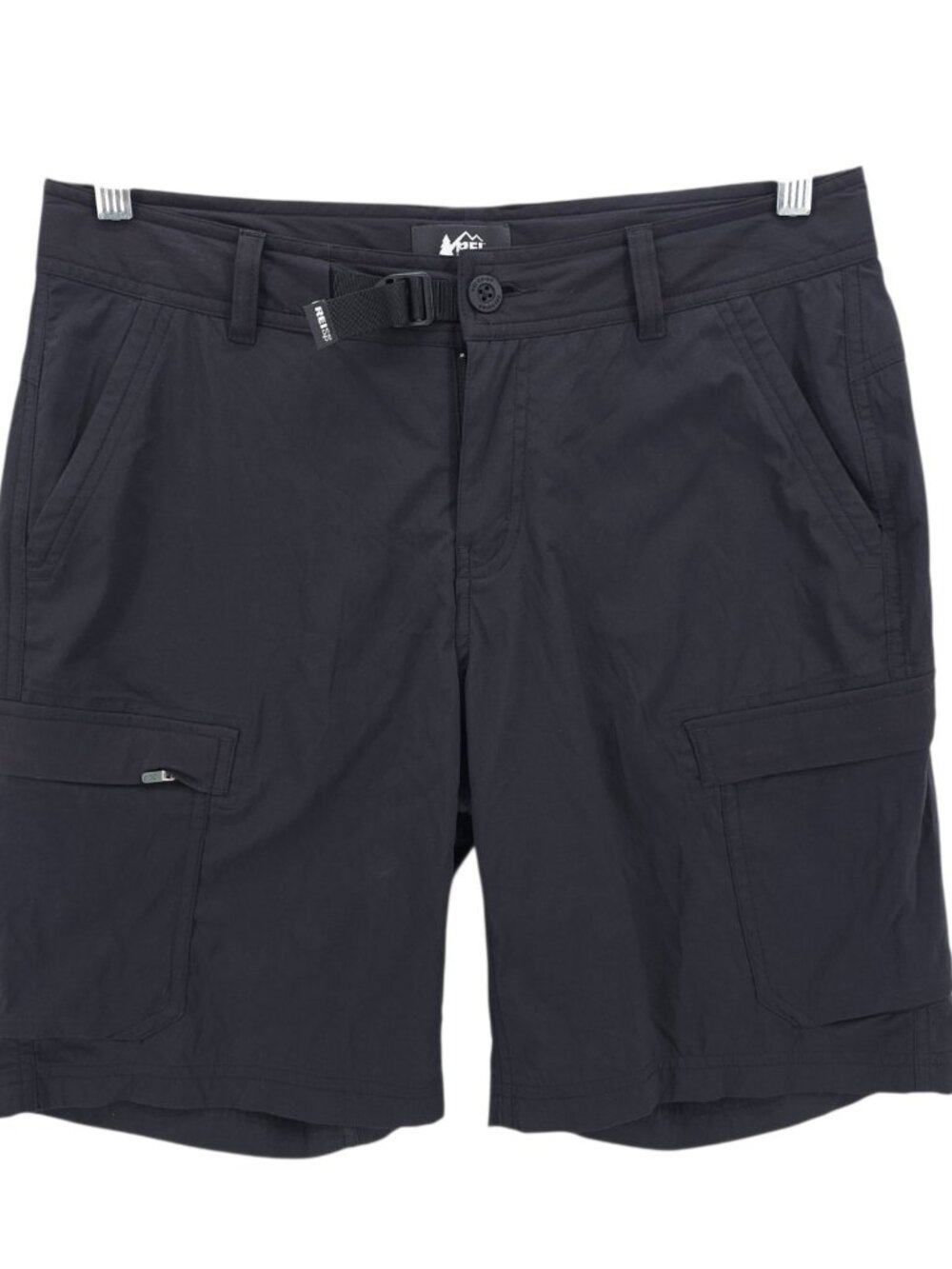 REI Co Op Sahara Relaxed Shorts Black Cargo Nylon Stretch Hiking Outdoor Size 6